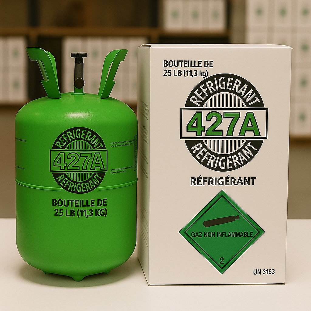 R-427A Réfrigérant – Bouteille de 25 lb (11,3 kg)